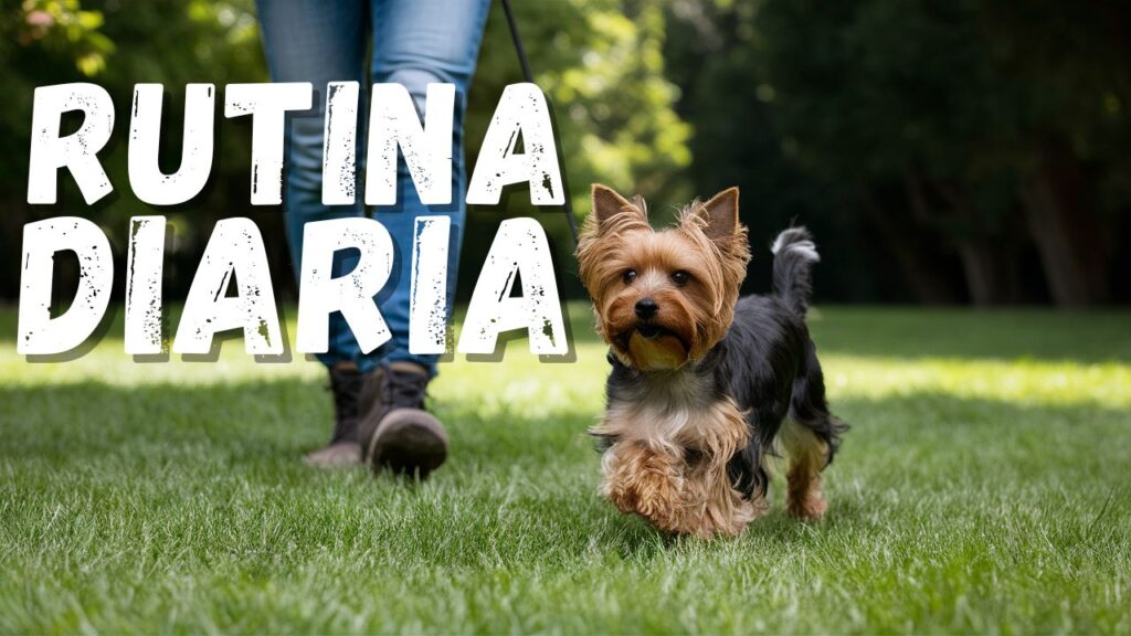 la rutina de un yorkshire terrier